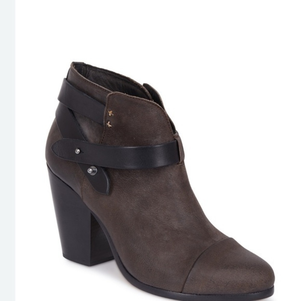 rag & bone Dark Brown HARROW STONE NUBUCK   Ankle Booties EU 39 US  8.5